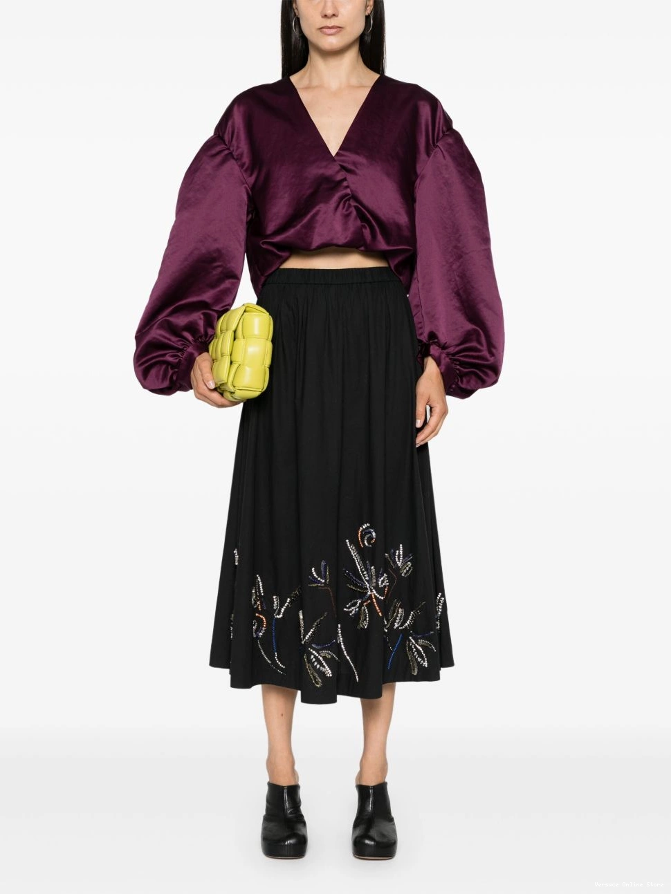 Affordable cropped blouse Versace Women V-neck 0505
